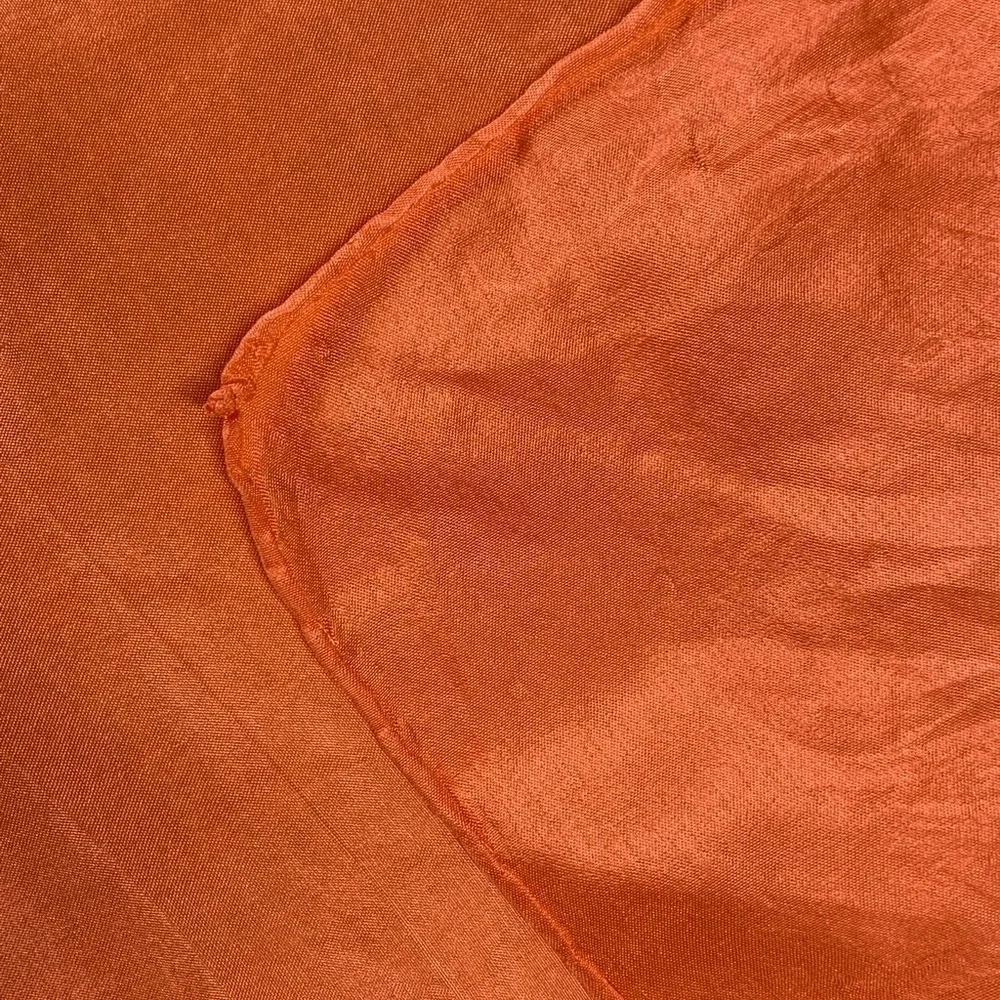 Coral/ orange solid silk scarf